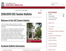 Tablet Screenshot of bulletin.uscsumter.edu